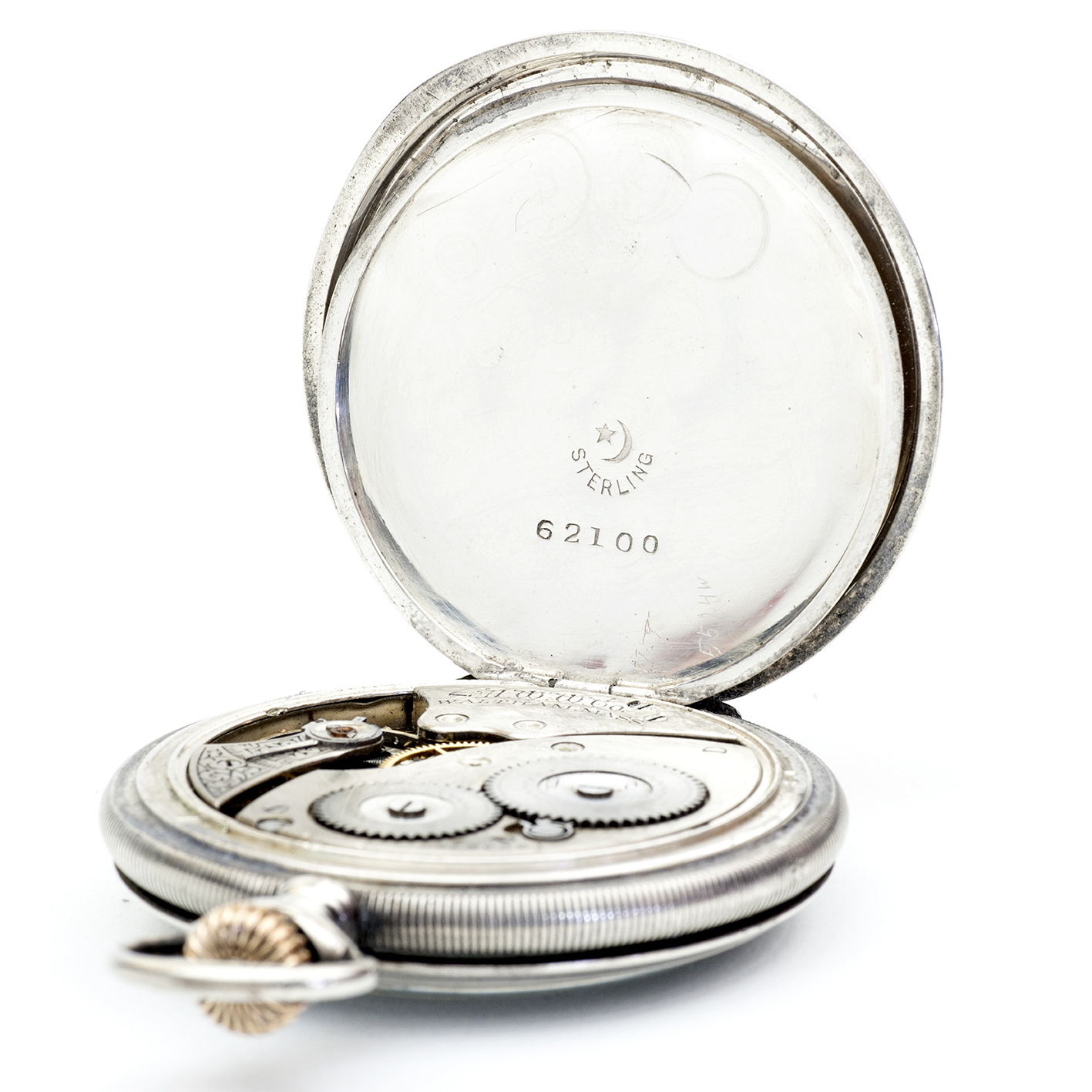 AMERICAN WALTHAM WATCH CO.(USA). Reloj de Bolsillo, Lepine y remontoir. Plata. USA, año 1914. AMERICAN WALTHAM WATCH CO.(USA). Reloj de Bolsillo, Lepine y remontoir. Plata. USA, año 1914.