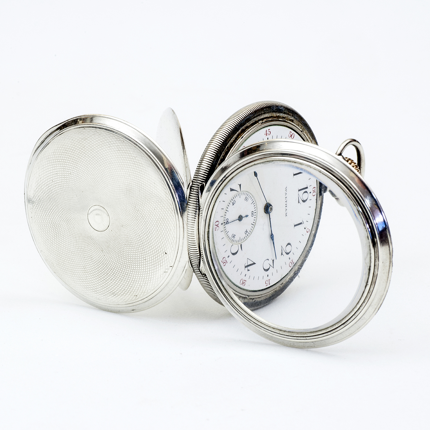 AMERICAN WALTHAM WATCH CO.(USA). Reloj de Bolsillo, Lepine y remontoir. Plata. USA, año 1914. AMERICAN WALTHAM WATCH CO.(USA). Reloj de Bolsillo, Lepine y remontoir. Plata. USA, año 1914.