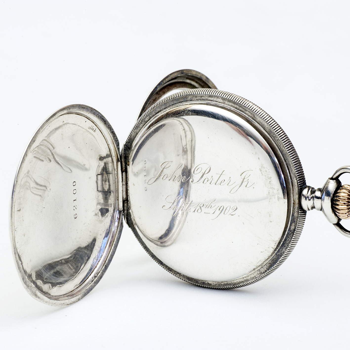 AMERICAN WALTHAM WATCH CO.(USA). Reloj de Bolsillo, Lepine y remontoir. Plata. USA, año 1914. AMERICAN WALTHAM WATCH CO.(USA). Reloj de Bolsillo, Lepine y remontoir. Plata. USA, año 1914.