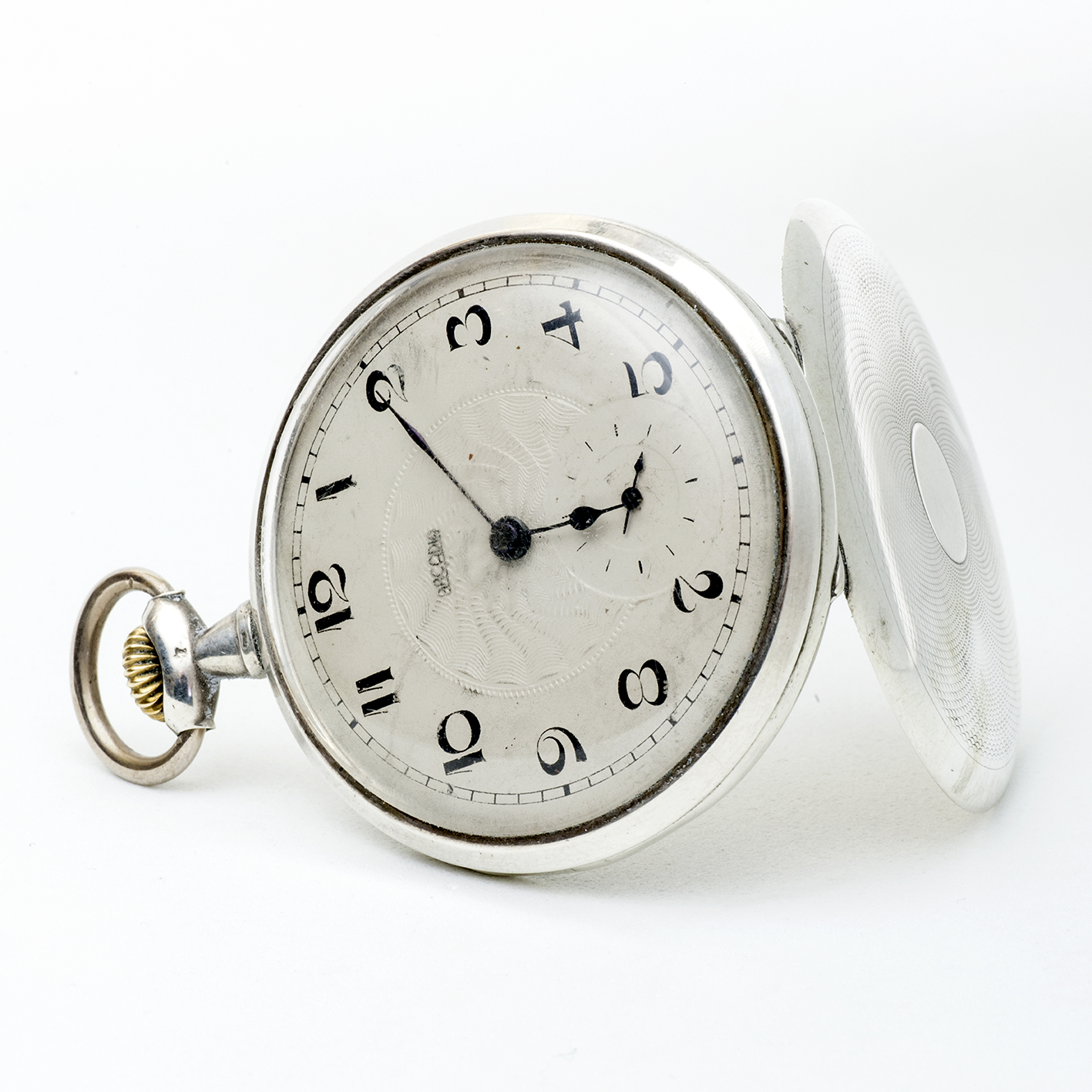 ARCADIA. Reloj de bolsillo, lepine y remontoir. Plata. Suiza, ca. 1915 ARCADIA. Reloj de bolsillo, lepine y remontoir. Plata. Suiza, ca. 1915