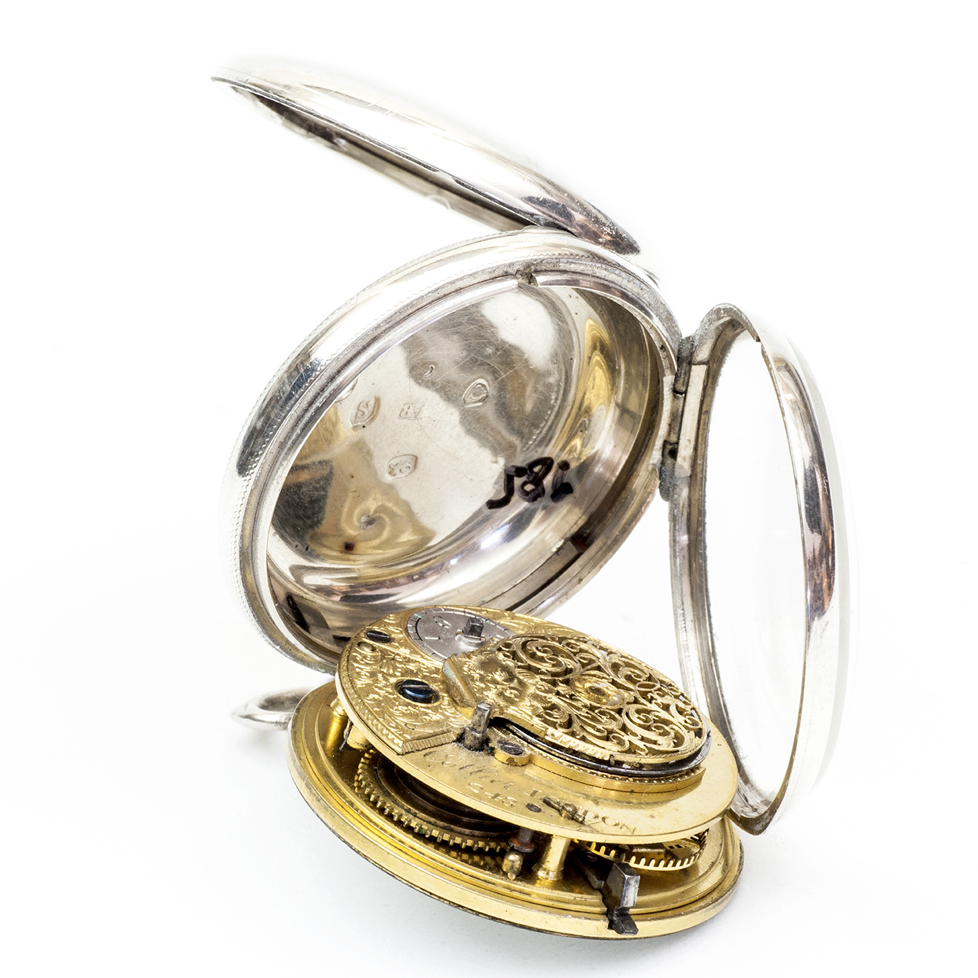 ARCHIBALD/THOMAS COLLIER. Reloj de bolsillo lepine, Verge Fusee. Plata. Londres, año 1813. ARCHIBALD/THOMAS COLLIER. Reloj de bolsillo lepine, Verge Fusee. Plata. Londres, año 1813.