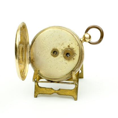 ARNOLD LONDON. Reloj suizo de bolsillo lepine. Oro 18k. Suiza, ca. 1900.