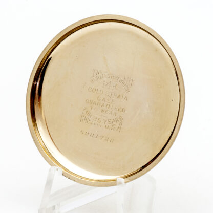 BURLINGTON WATCH Co. Reloj de bolsillo, lepine y remontoir. Oro 14k. USA, año 1919.