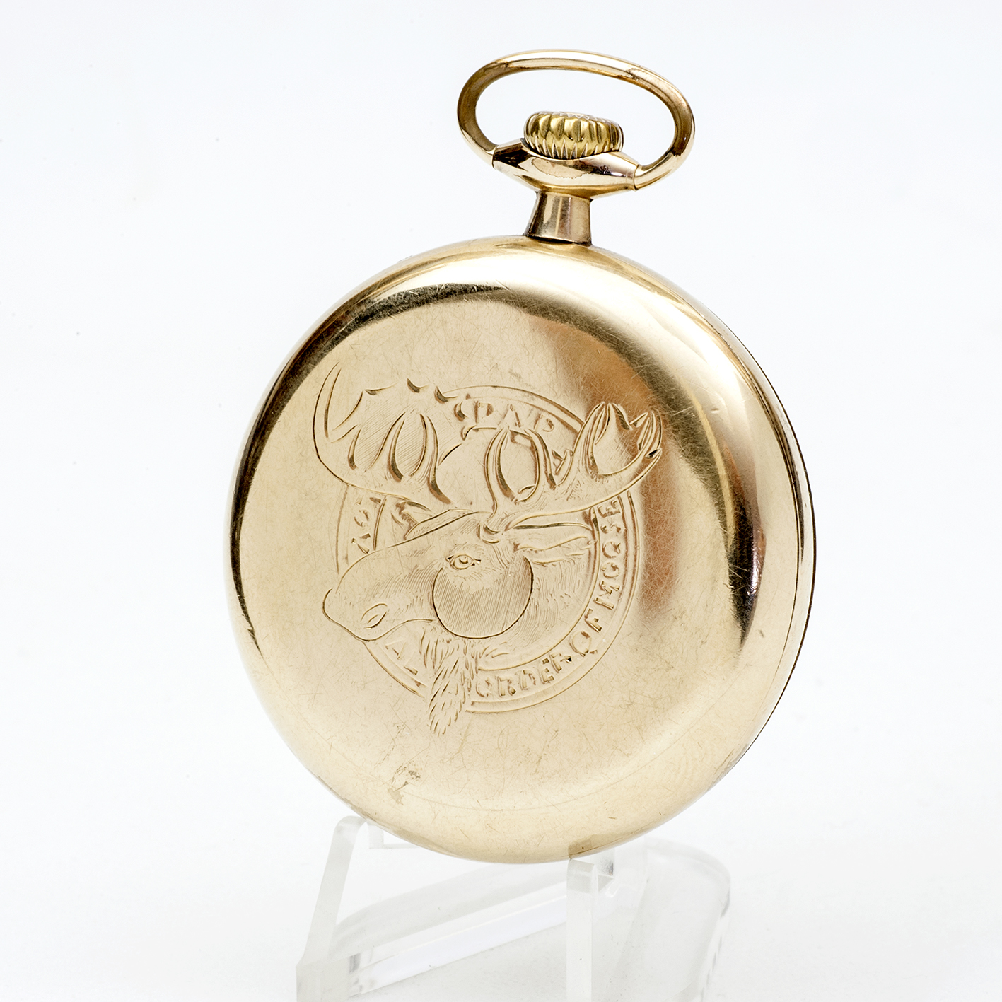 BURLINGTON WATCH Co. Reloj de bolsillo, lepine y remontoir. Oro 14k. USA, año 1919. BURLINGTON WATCH Co. Reloj de bolsillo, lepine y remontoir. Oro 14k. USA, año 1919.