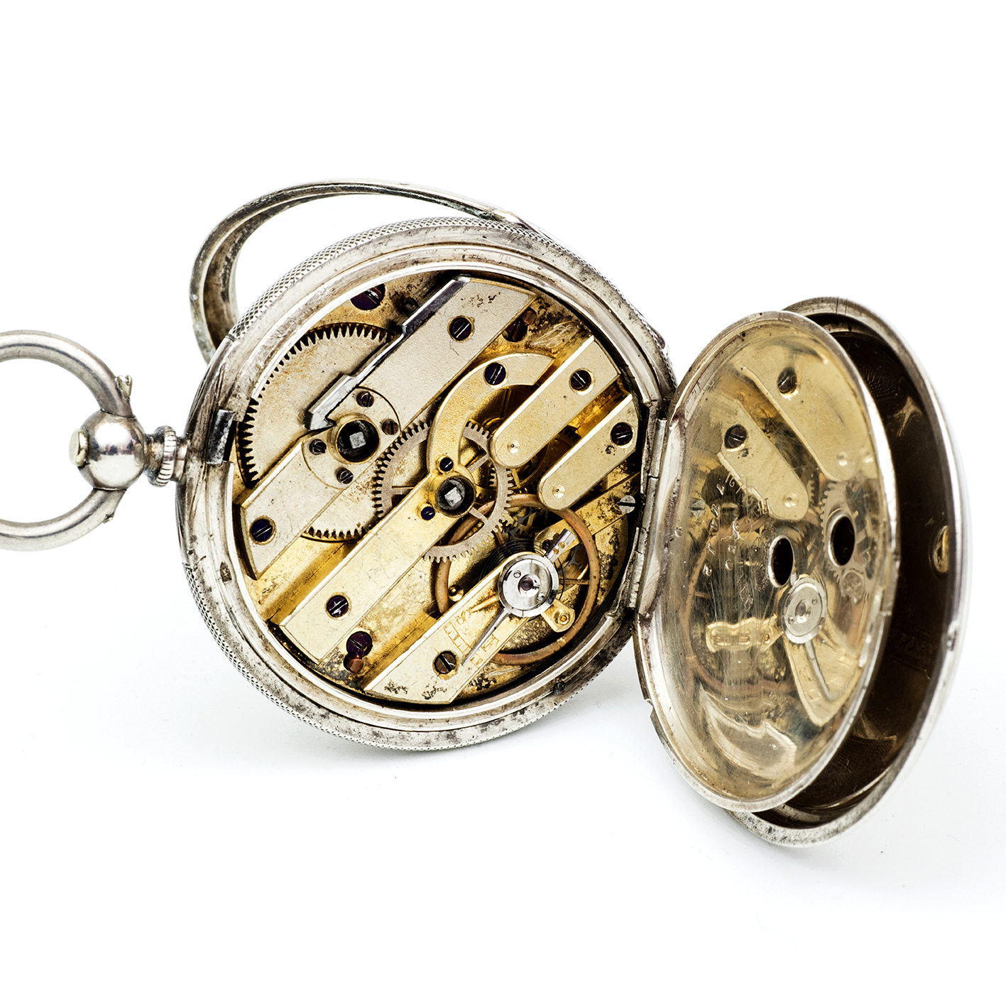 CAMERER KUSS & Co. Reloj inglésde colgar lepine. Plata Fina. Londres, ca. 1850. CAMERER KUSS & Co. Reloj inglésde colgar lepine. Plata Fina. Londres, ca. 1850.