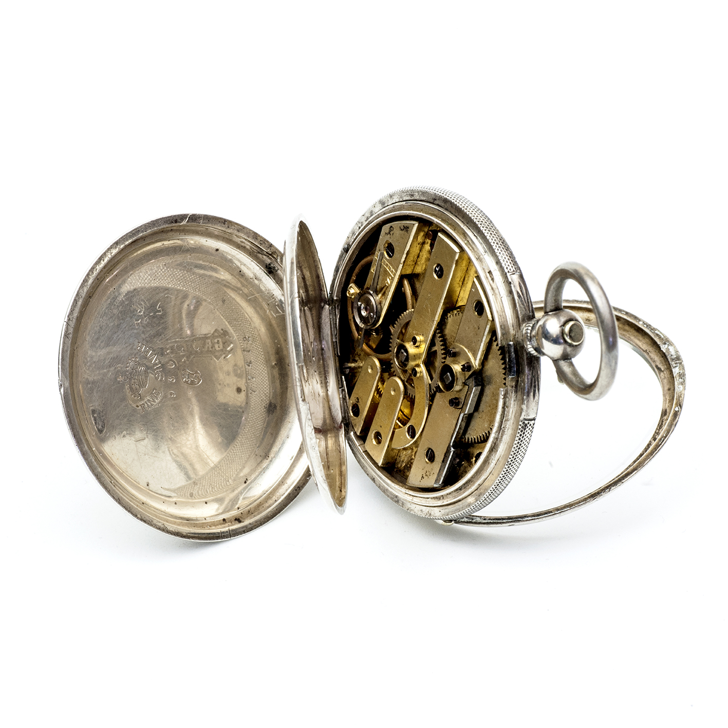 CAMERER KUSS & Co. Reloj inglésde colgar lepine. Plata Fina. Londres, ca. 1850. CAMERER KUSS & Co. Reloj inglésde colgar lepine. Plata Fina. Londres, ca. 1850.