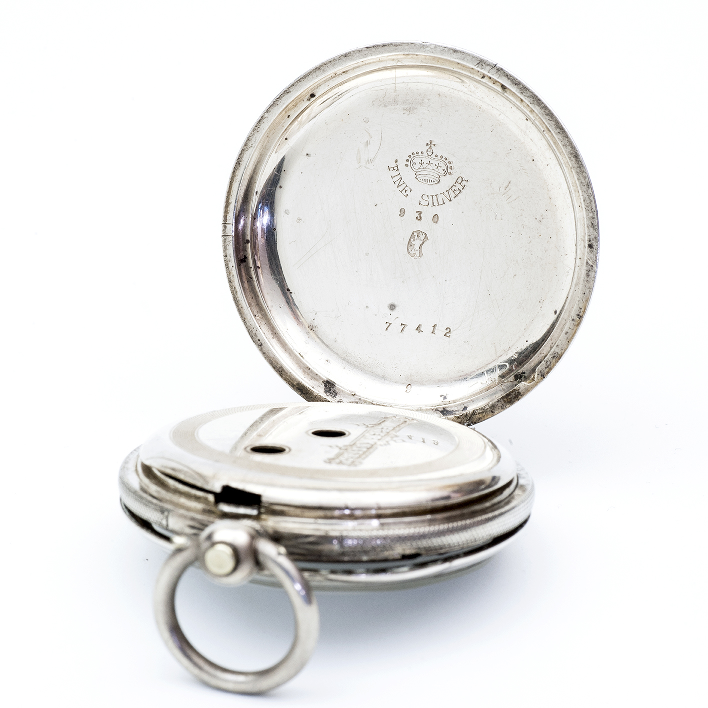 CAMERER KUSS & Co. Reloj inglésde colgar lepine. Plata Fina. Londres, ca. 1850. CAMERER KUSS & Co. Reloj inglésde colgar lepine. Plata Fina. Londres, ca. 1850.