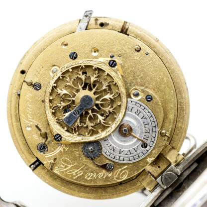 DESARTS & Cíe. (Geneva). Lepine Pocket Calendar Watch, Verge Fusee. Silver. Switzerland, ca. 1850.