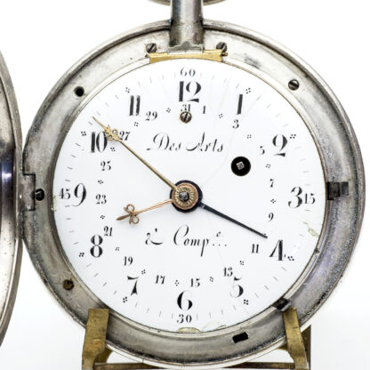 DESARTS & Cíe. (Genf). Lepine Taschenkalenderuhr, Verge Fusee. Silber. Schweiz, ca. 1850.