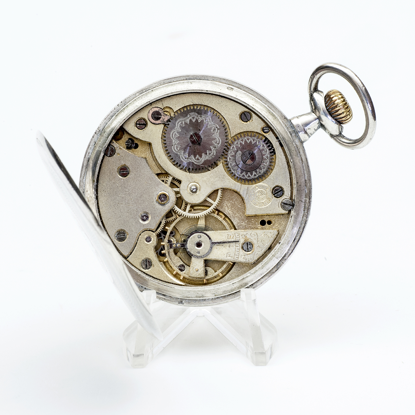 ELEGANCIA. Reloj Erótico de Bolsillo, Lepine, remontoir, Automatón. Plata. Ca. 1900 ELEGANCIA. Reloj Erótico de Bolsillo, Lepine, remontoir, Automatón. Plata. Ca. 1900