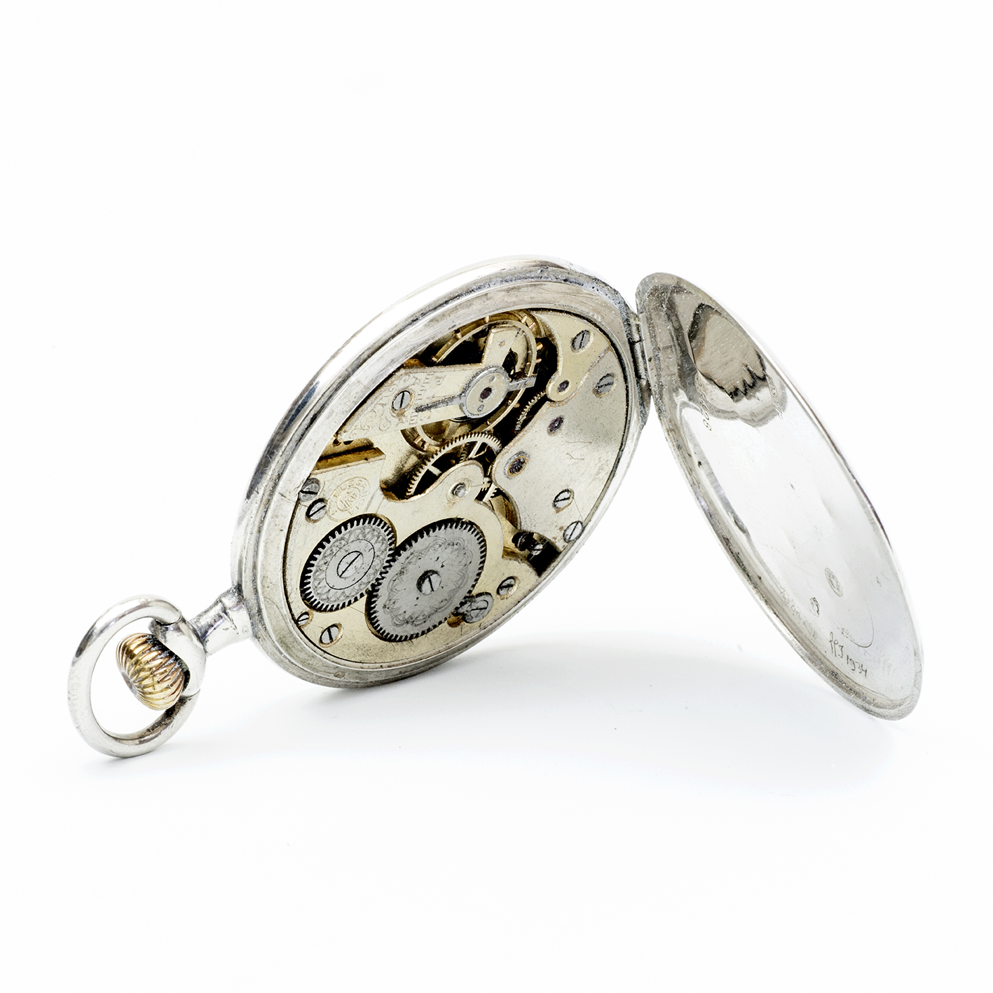 ELEGANCIA. Reloj Erótico de Bolsillo, Lepine, remontoir, Automatón. Plata. Ca. 1900 ELEGANCIA. Reloj Erótico de Bolsillo, Lepine, remontoir, Automatón. Plata. Ca. 1900