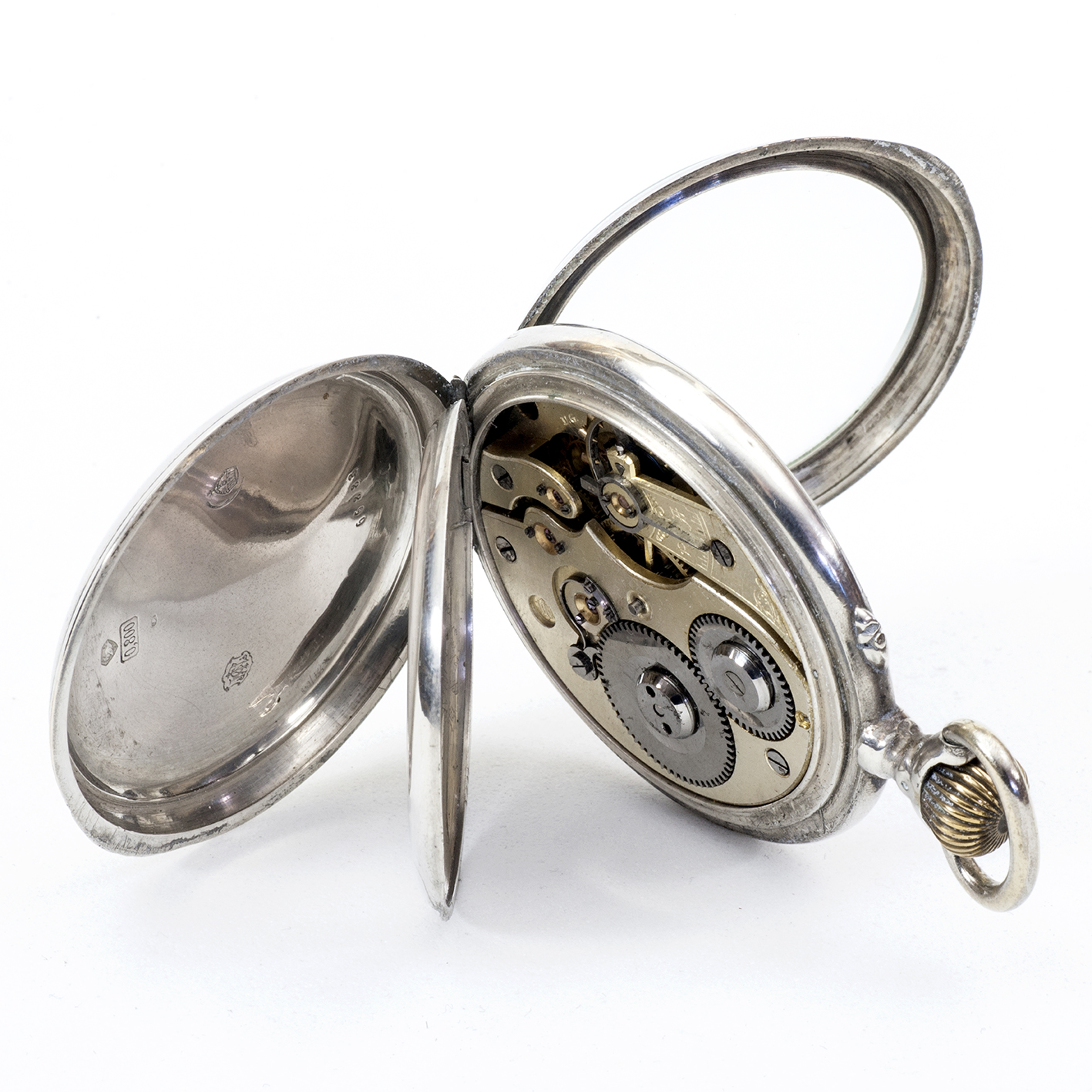 F.G. Reloj de bolsillo lepine y remontoir. Plata. Alemania, ca. 1900. F.G. Reloj de bolsillo lepine y remontoir. Plata. Alemania, ca. 1900.