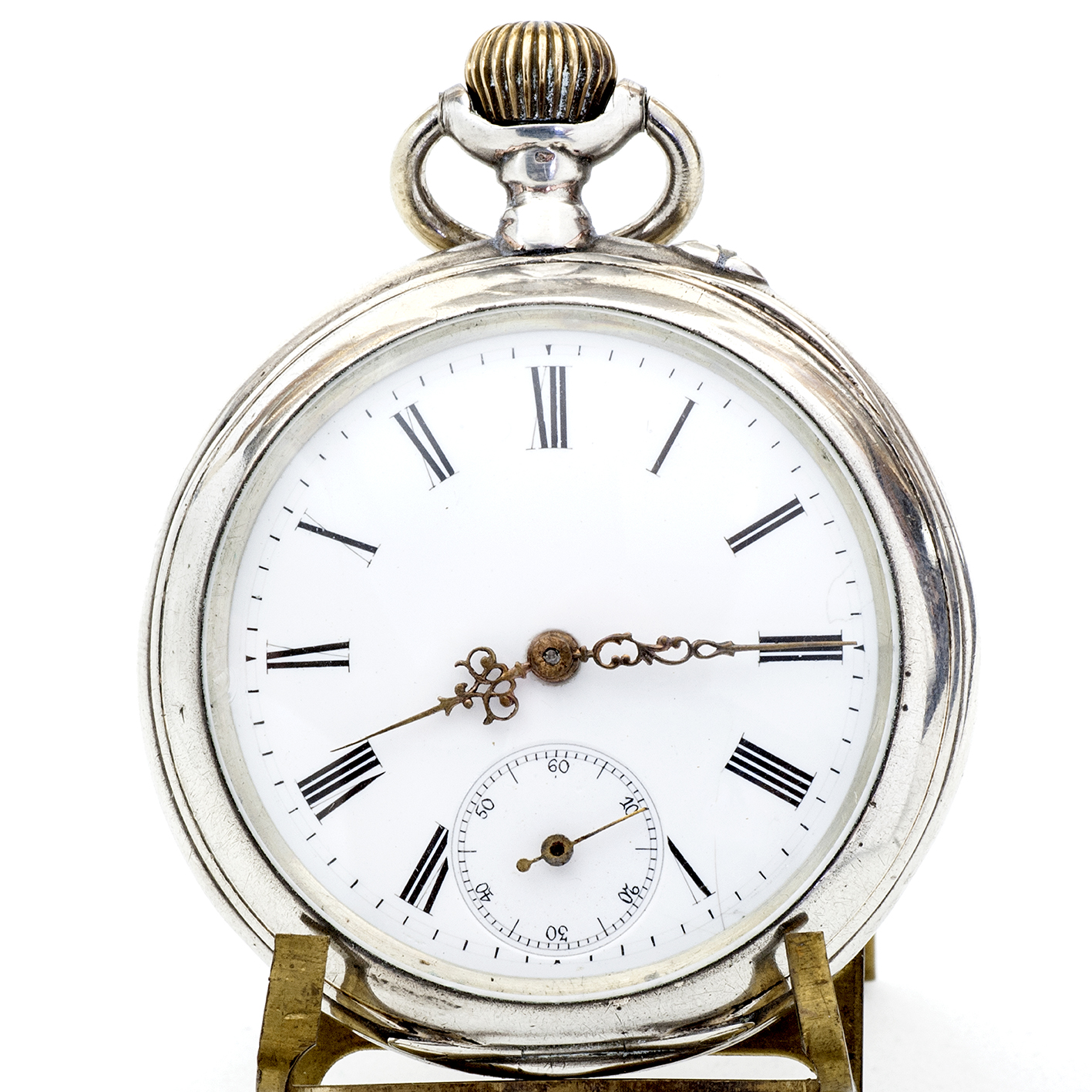 F.G. Reloj de bolsillo lepine y remontoir. Plata. Alemania, ca. 1900. F.G. Reloj de bolsillo lepine y remontoir. Plata. Alemania, ca. 1900.