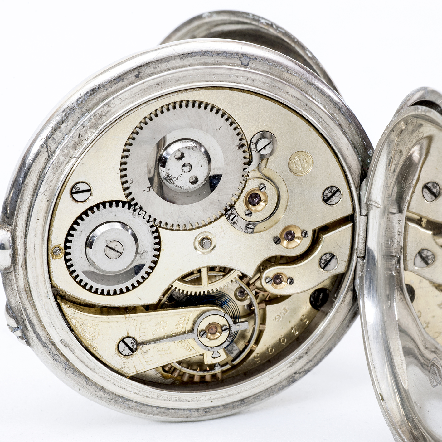 F.G. Reloj de bolsillo lepine y remontoir. Plata. Alemania, ca. 1900. F.G. Reloj de bolsillo lepine y remontoir. Plata. Alemania, ca. 1900.