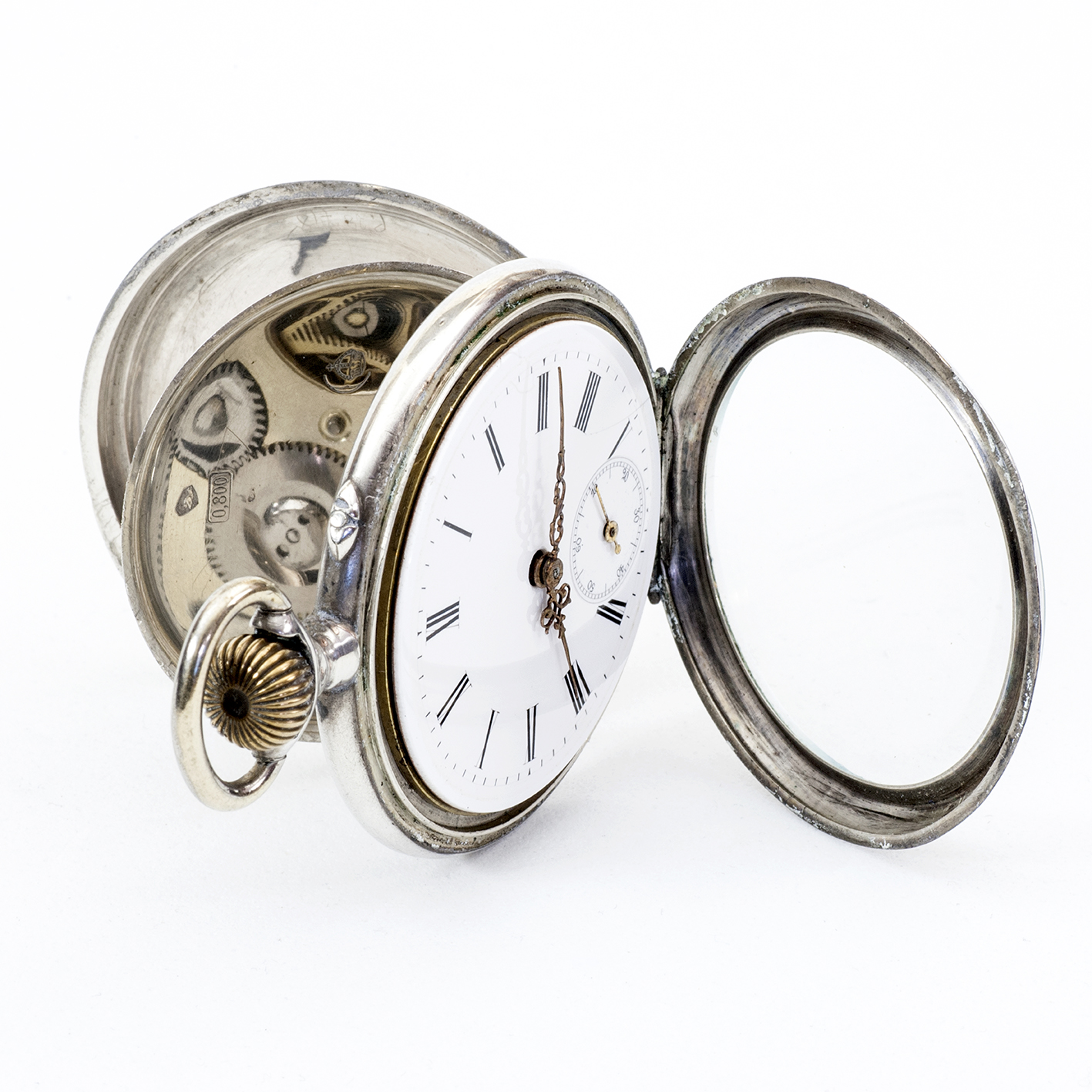 F.G. Reloj de bolsillo lepine y remontoir. Plata. Alemania, ca. 1900. F.G. Reloj de bolsillo lepine y remontoir. Plata. Alemania, ca. 1900.