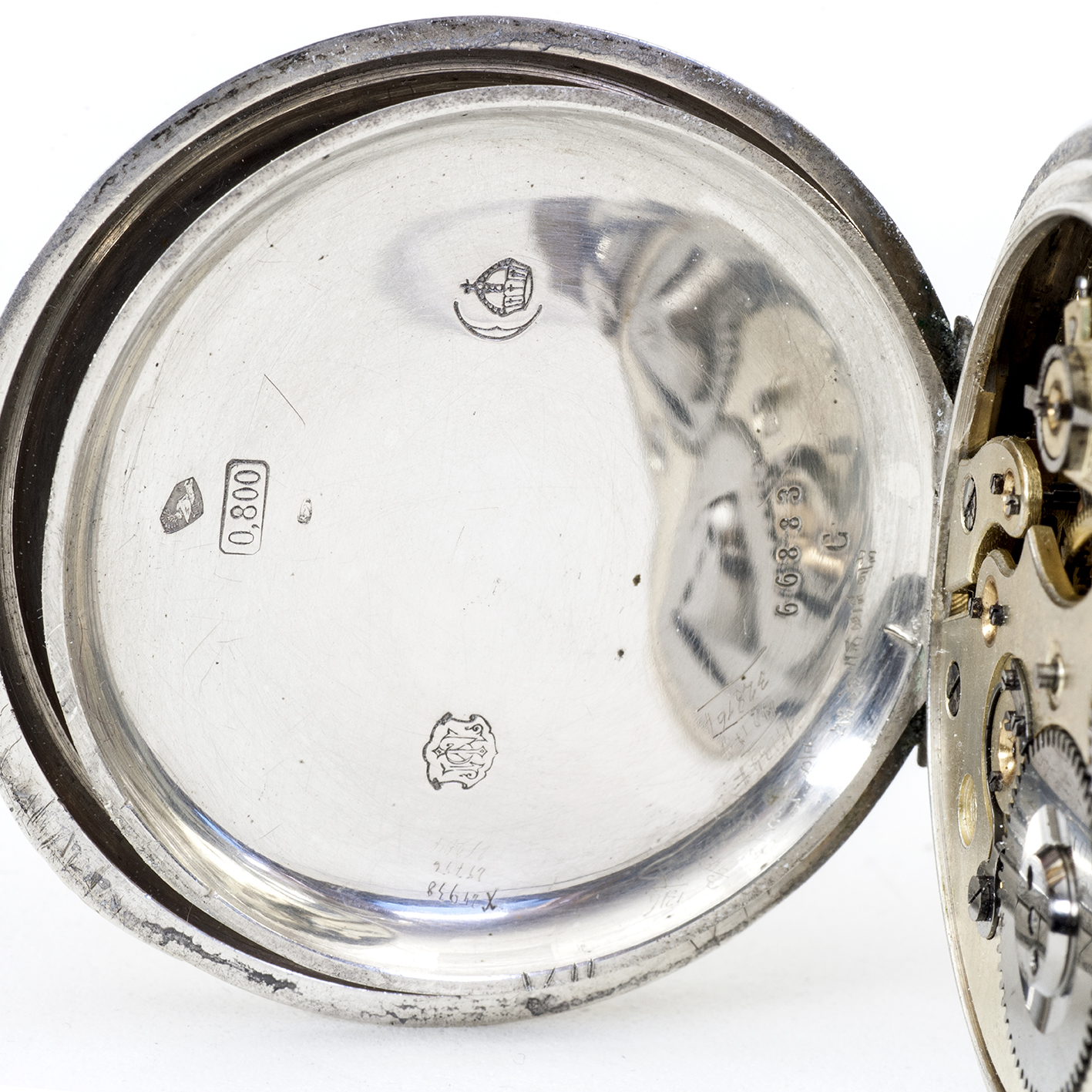 F.G. Reloj de bolsillo lepine y remontoir. Plata. Alemania, ca. 1900. F.G. Reloj de bolsillo lepine y remontoir. Plata. Alemania, ca. 1900.