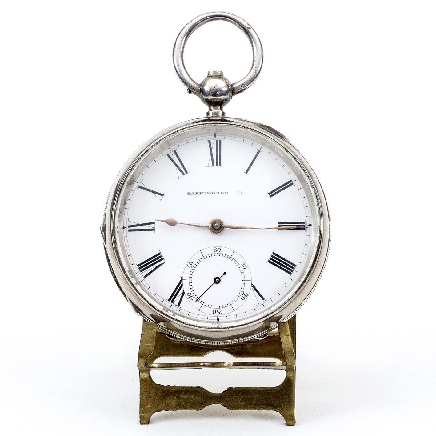 FARRINGDON D. / WALTHAM MASS. Reloj de bolsillo lepine. Plata. Birmingham, año 1886. FARRINGDON D. / WALTHAM MASS. Reloj de bolsillo lepine. Plata. Birmingham, año 1886.
