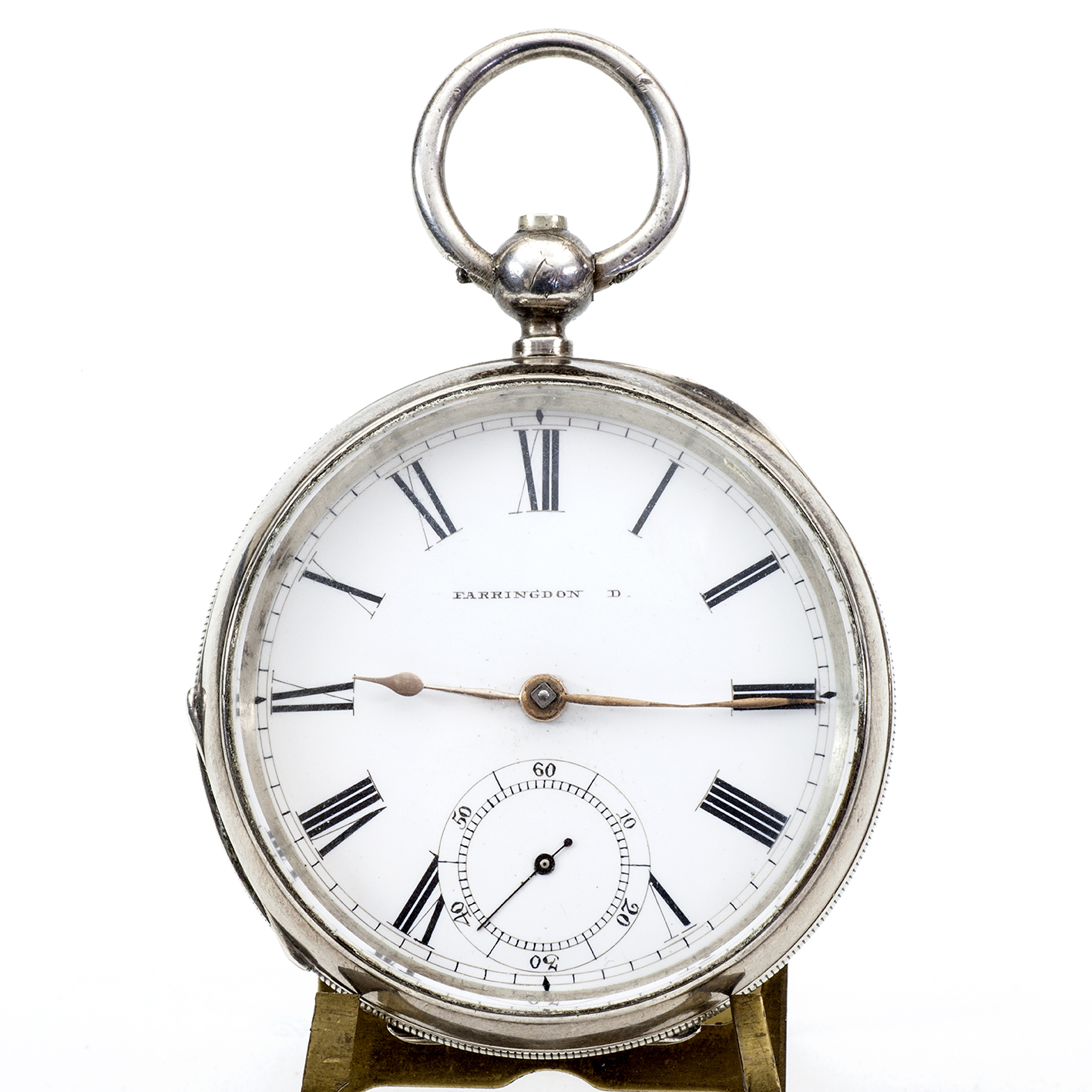 FARRINGDON D. / WALTHAM MASS. Reloj de bolsillo lepine. Plata. Birmingham, año 1886. FARRINGDON D. / WALTHAM MASS. Reloj de bolsillo lepine. Plata. Birmingham, año 1886.