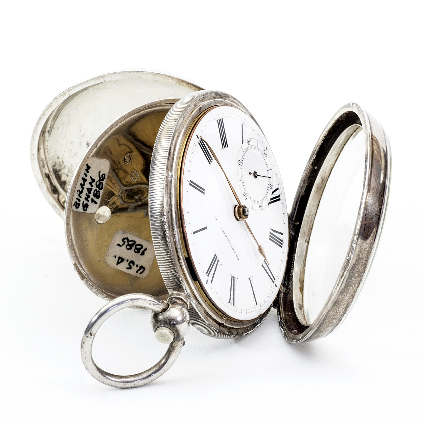 FARRINGDON D. / WALTHAM MASS. Reloj de bolsillo lepine. Plata. Birmingham, año 1886. FARRINGDON D. / WALTHAM MASS. Reloj de bolsillo lepine. Plata. Birmingham, año 1886.