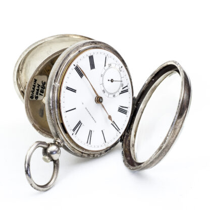 FARRINGDON D. / WALTHAM MASS. Reloj de bolsillo lepine. Plata. Birmingham, año 1886.