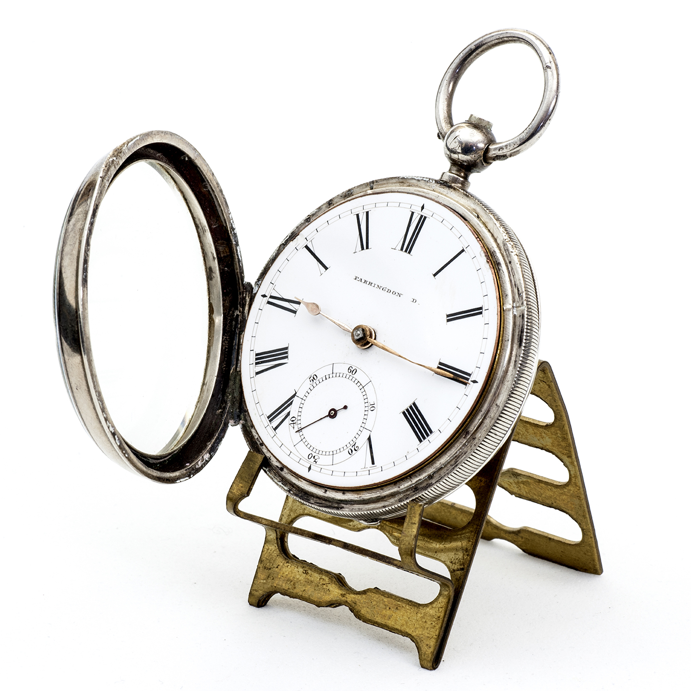 FARRINGDON D. / WALTHAM MASS. Reloj de bolsillo lepine. Plata. Birmingham, año 1886. FARRINGDON D. / WALTHAM MASS. Reloj de bolsillo lepine. Plata. Birmingham, año 1886.
