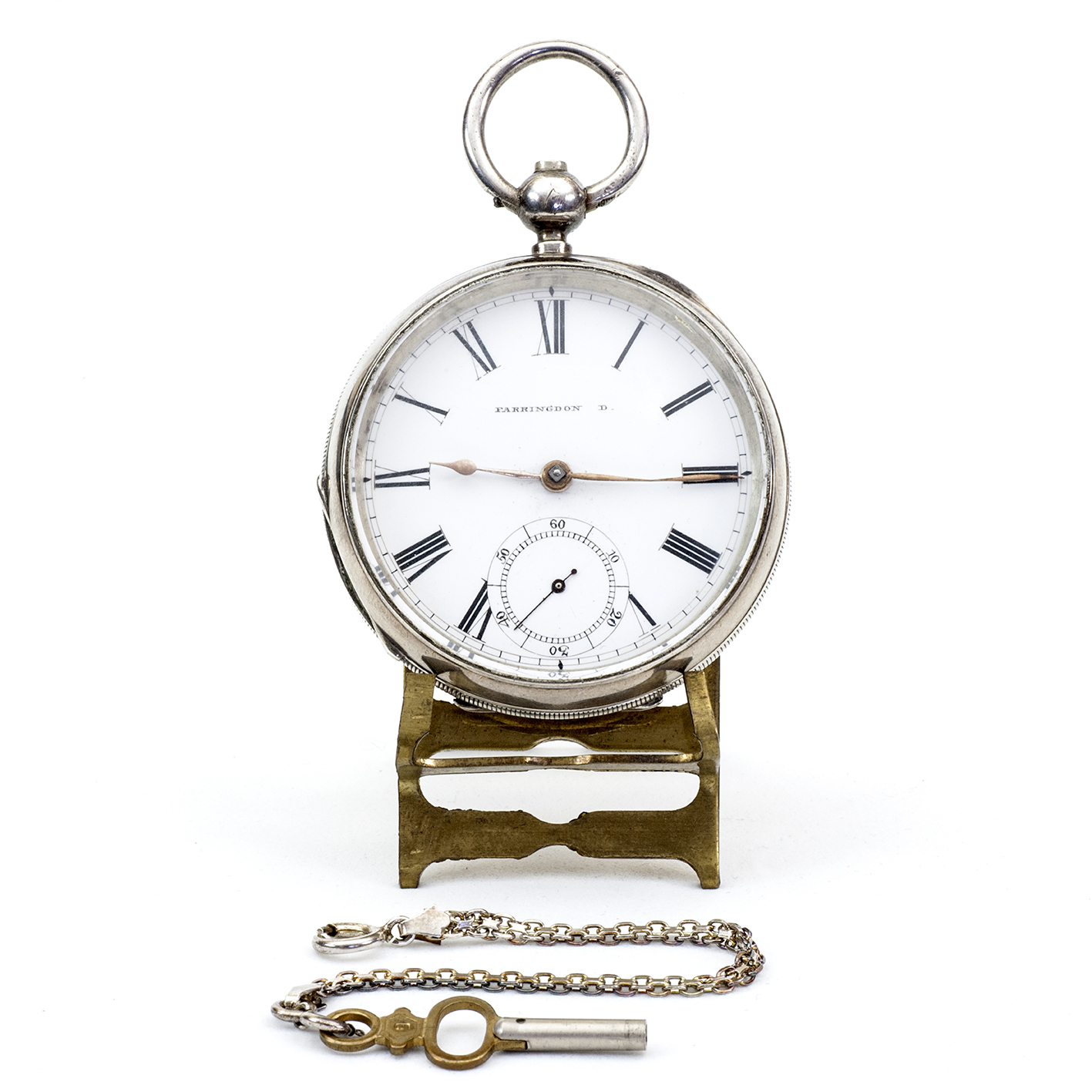 FARRINGDON D. / WALTHAM MASS. Reloj de bolsillo lepine. Plata. Birmingham, año 1886. FARRINGDON D. / WALTHAM MASS. Reloj de bolsillo lepine. Plata. Birmingham, año 1886.