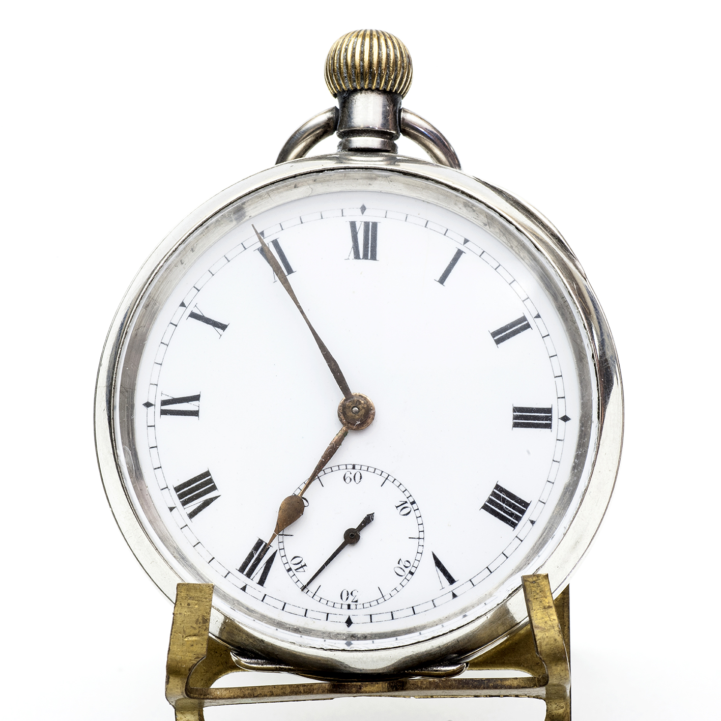 G.D. Reloj de Bolsillo, lepine y remontoir. Plata. Suiza, ca. 1900. G.D. Reloj de Bolsillo, lepine y remontoir. Plata. Suiza, ca. 1900.