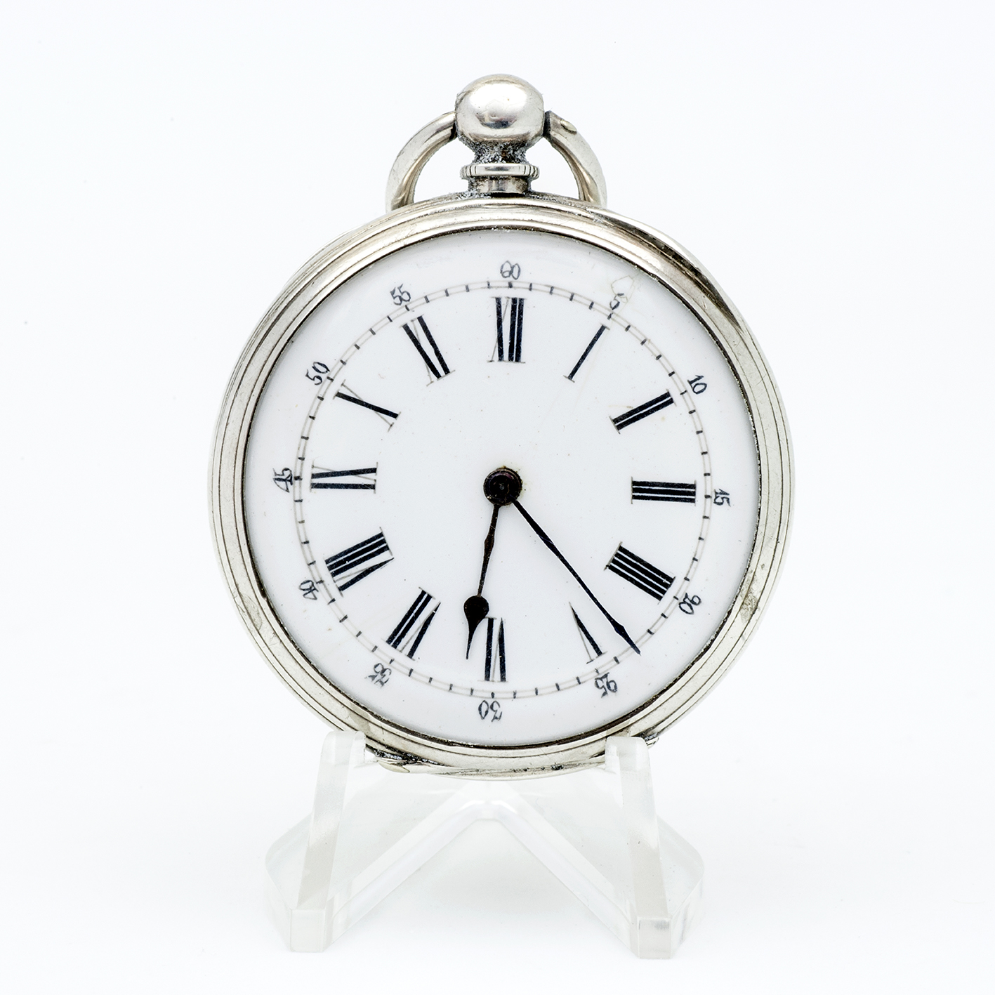 G*G. Reloj suizo de bolsillo-colgar lepine. Plata. Suiza, ca. 1880. G*G. Reloj suizo de bolsillo-colgar lepine. Plata. Suiza, ca. 1880.