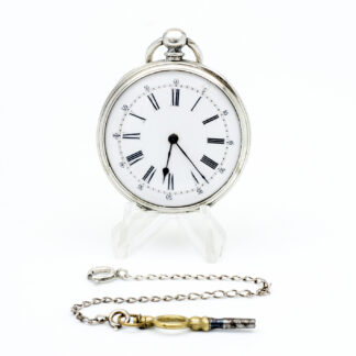 G*G. Reloj suizo de bolsillo-colgar lepine. Plata. Suiza, ca. 1880.