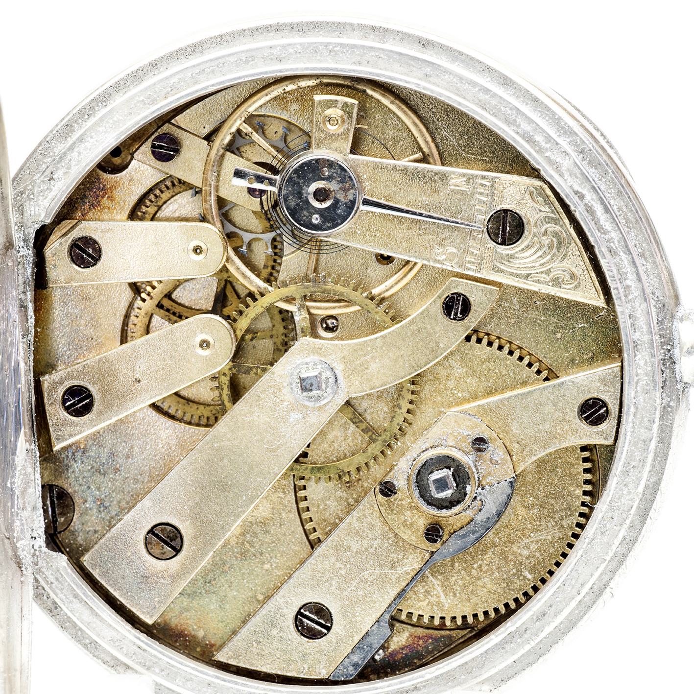 G*G. Reloj suizo de bolsillo-colgar lepine. Plata. Suiza, ca. 1880. G*G. Reloj suizo de bolsillo-colgar lepine. Plata. Suiza, ca. 1880.