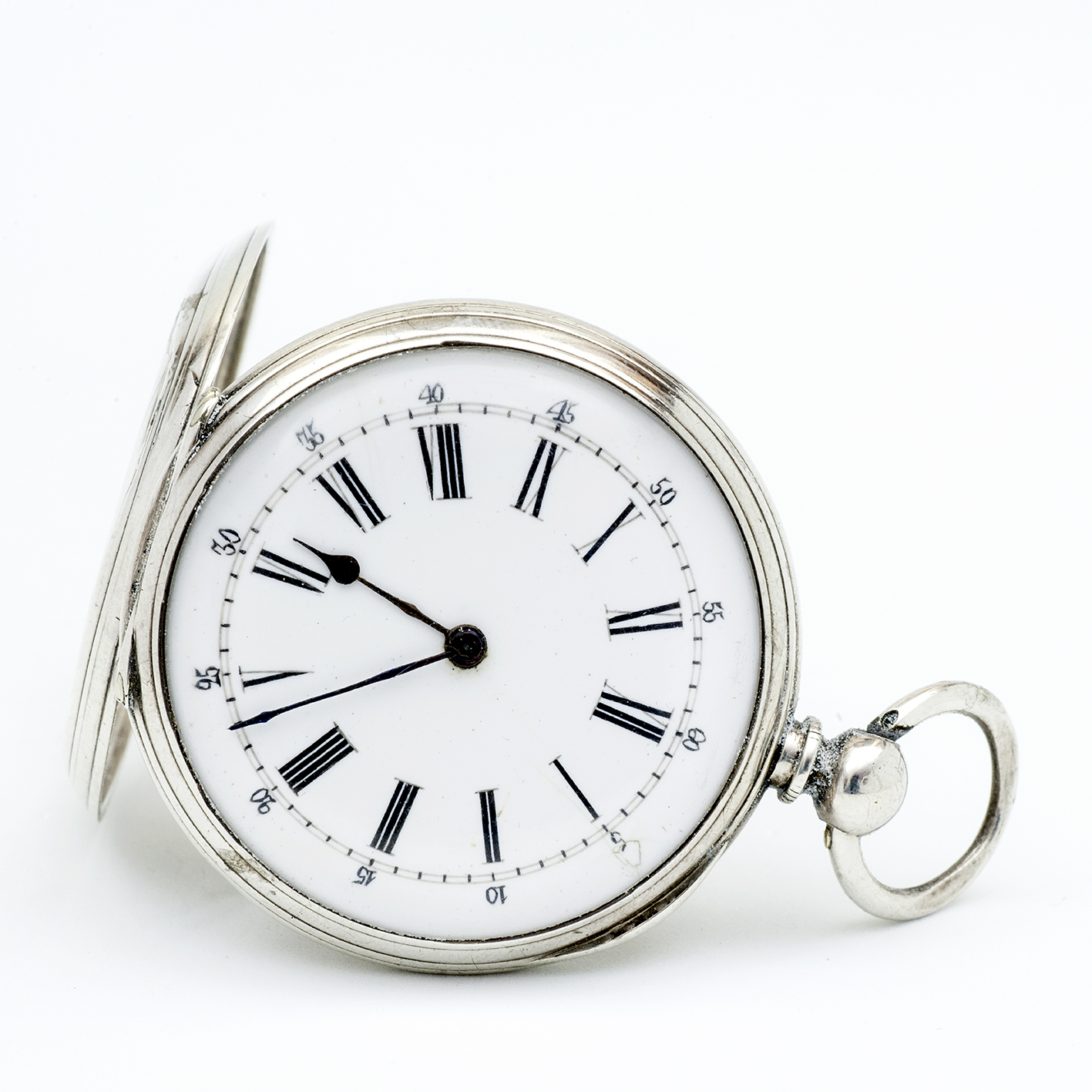 G*G. Reloj suizo de bolsillo-colgar lepine. Plata. Suiza, ca. 1880. G*G. Reloj suizo de bolsillo-colgar lepine. Plata. Suiza, ca. 1880.