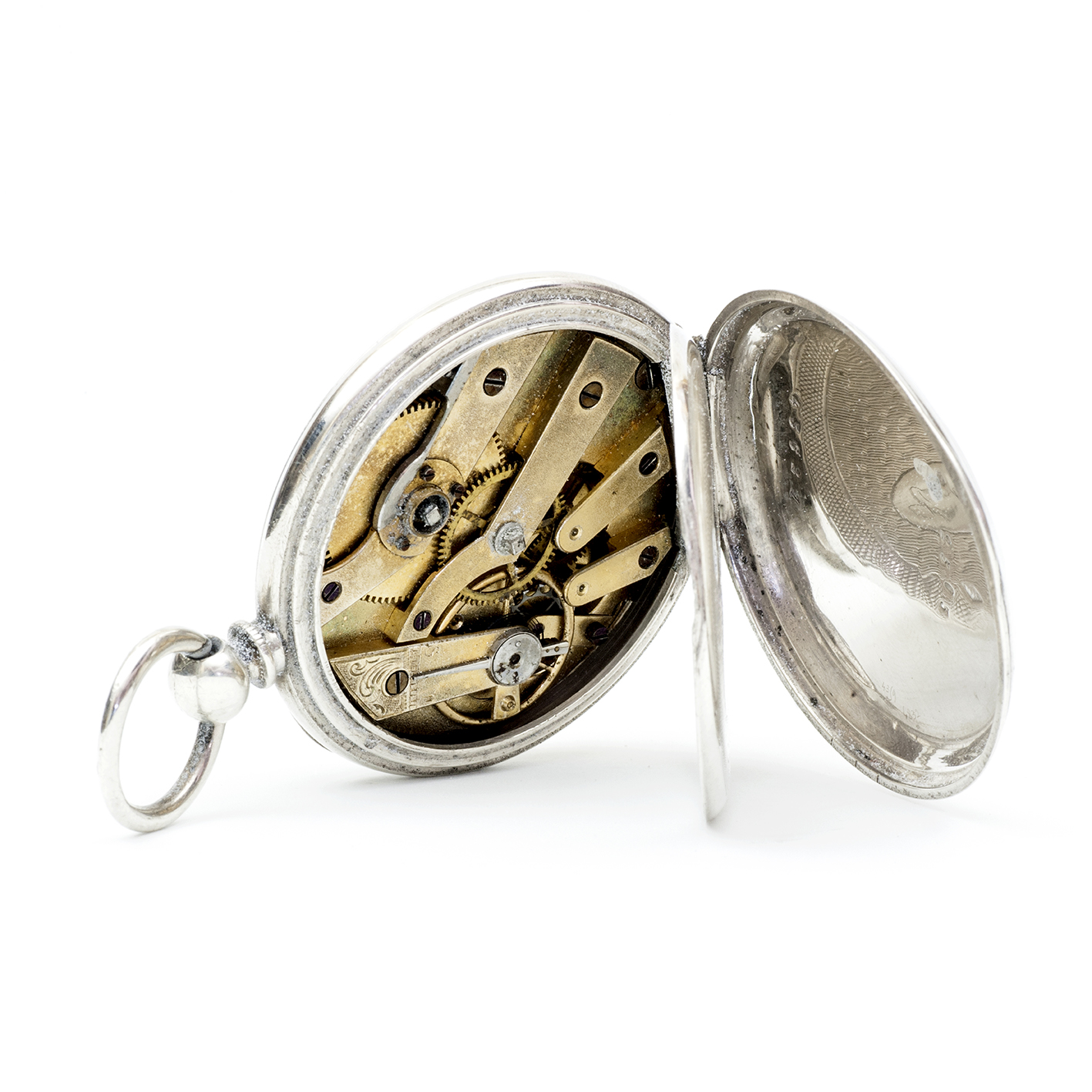 G*G. Reloj suizo de bolsillo-colgar lepine. Plata. Suiza, ca. 1880. G*G. Reloj suizo de bolsillo-colgar lepine. Plata. Suiza, ca. 1880.