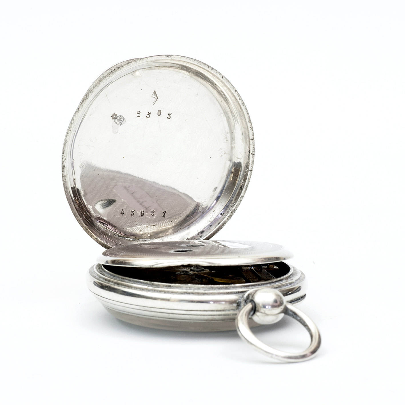 G*G. Reloj suizo de bolsillo-colgar lepine. Plata. Suiza, ca. 1880. G*G. Reloj suizo de bolsillo-colgar lepine. Plata. Suiza, ca. 1880.