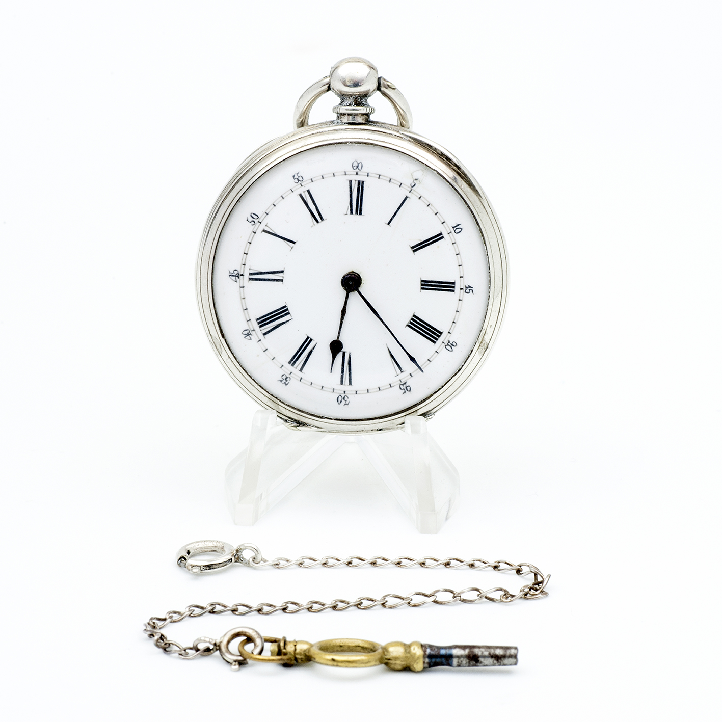 G*G. Reloj suizo de bolsillo-colgar lepine. Plata. Suiza, ca. 1880. G*G. Reloj suizo de bolsillo-colgar lepine. Plata. Suiza, ca. 1880.