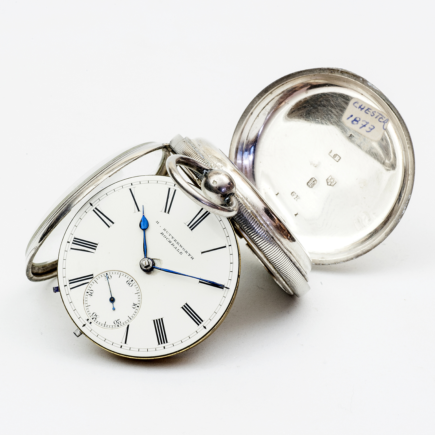 H. BUTTERWORTH (Rochdale). Reloj Inglés de Bolsillo, lepine, Half Fusee (SemiCatalino). Chester, año 1873. H. BUTTERWORTH (Rochdale). Reloj Inglés de Bolsillo, lepine, Half Fusee (SemiCatalino). Chester, año 1873.