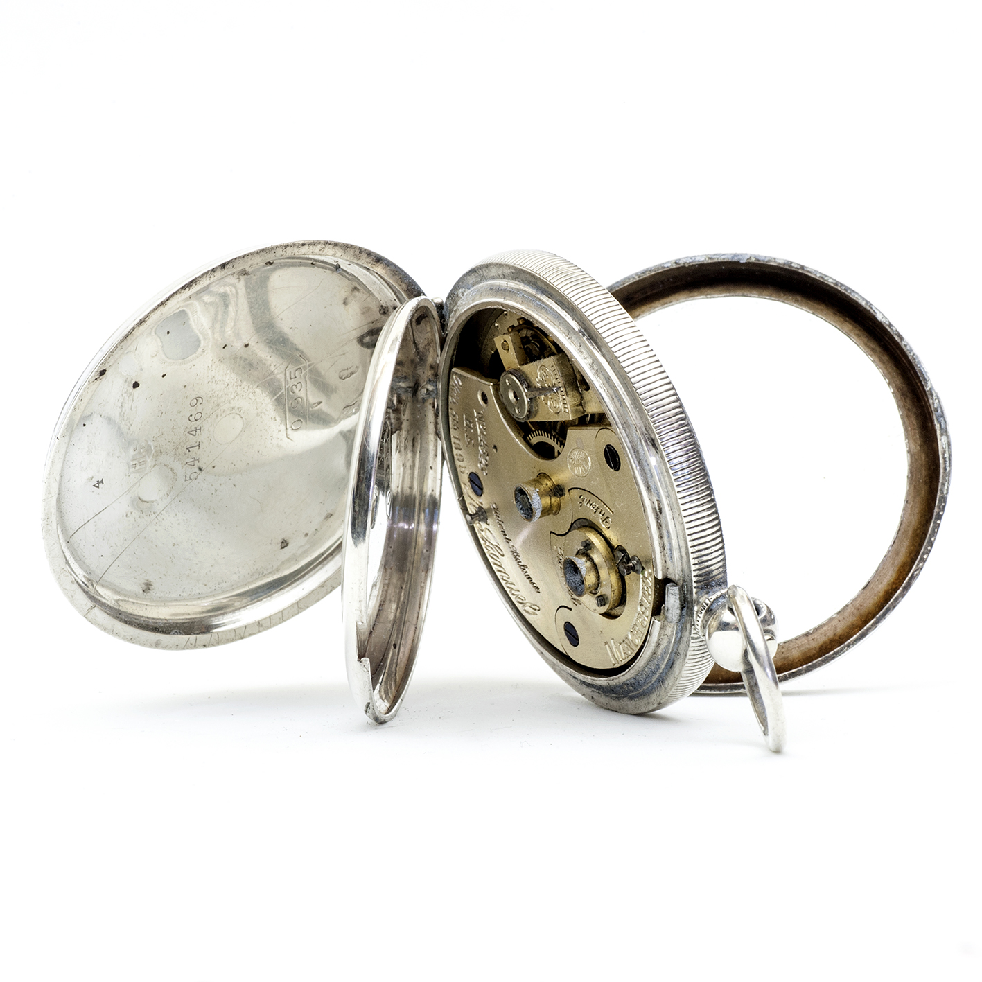 H. SAMUEL MANCHESTER. Reloj de bolsillo, lepine. Plata. Manchester, ca. 1895. H. SAMUEL MANCHESTER. Reloj de bolsillo, lepine. Plata. Manchester, ca. 1895.