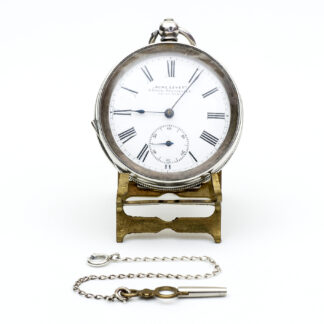 H. SAMUEL MANCHESTER. Reloj de bolsillo, lepine. Plata. Manchester, ca. 1895.