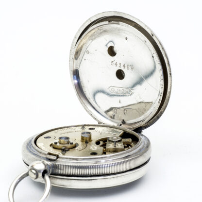 H. SAMUEL MANCHESTER. Reloj de bolsillo, lepine. Plata. Manchester, ca. 1895.