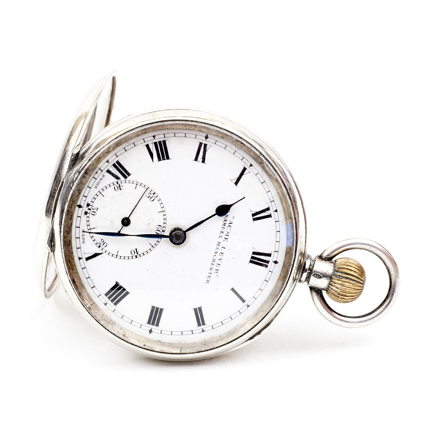 H. SAMUEL MANCHESTER. Reloj de bolsillo, lepine y remontoir. Plata. Manchester, ca. 1880. H. SAMUEL MANCHESTER. Reloj de bolsillo, lepine y remontoir. Plata. Manchester, ca. 1880.