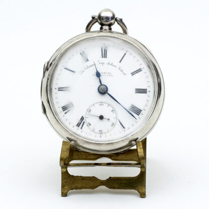 H. SAMUEL MANCHESTER. Reloj Inglés de Bolsillo, lepine, Half Fusee (SemiCatalino). Plata. Chester, 1904.