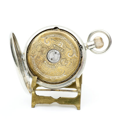 HEBDOMAS. Reloj de Bolsillo, lepine y remontoir. Ocho días cuerda. Suiza, ca. 1920.