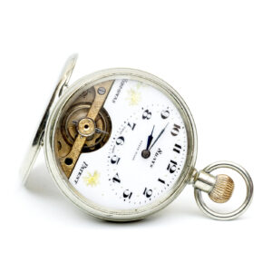 HEBDOMAS. Reloj de Bolsillo, lepine y remontoir. Ocho días cuerda. Suiza, ca. 1920.