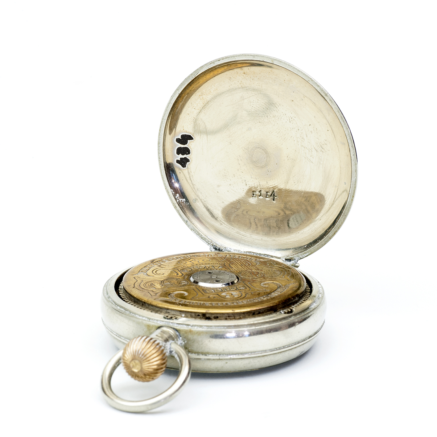 HEBDOMAS. Reloj de Bolsillo, lepine y remontoir. Ocho días cuerda. Suiza, ca. 1920. HEBDOMAS. Reloj de Bolsillo, lepine y remontoir. Ocho días cuerda. Suiza, ca. 1920.