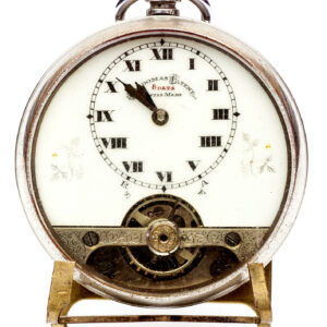 HEBDOMAS. Reloj de Bolsillo, lepine y remontoir. Ocho días cuerda. Suiza, ca. 1920.