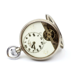 HEBDOMAS. Reloj de Bolsillo, lepine y remontoir. Ocho días cuerda. Suiza, ca. 1920.