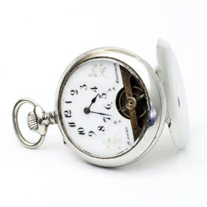 Hebdomas (Switzerland). Pocket watch lepine, remontoir, "Eight Days Rope". Ca. 1910