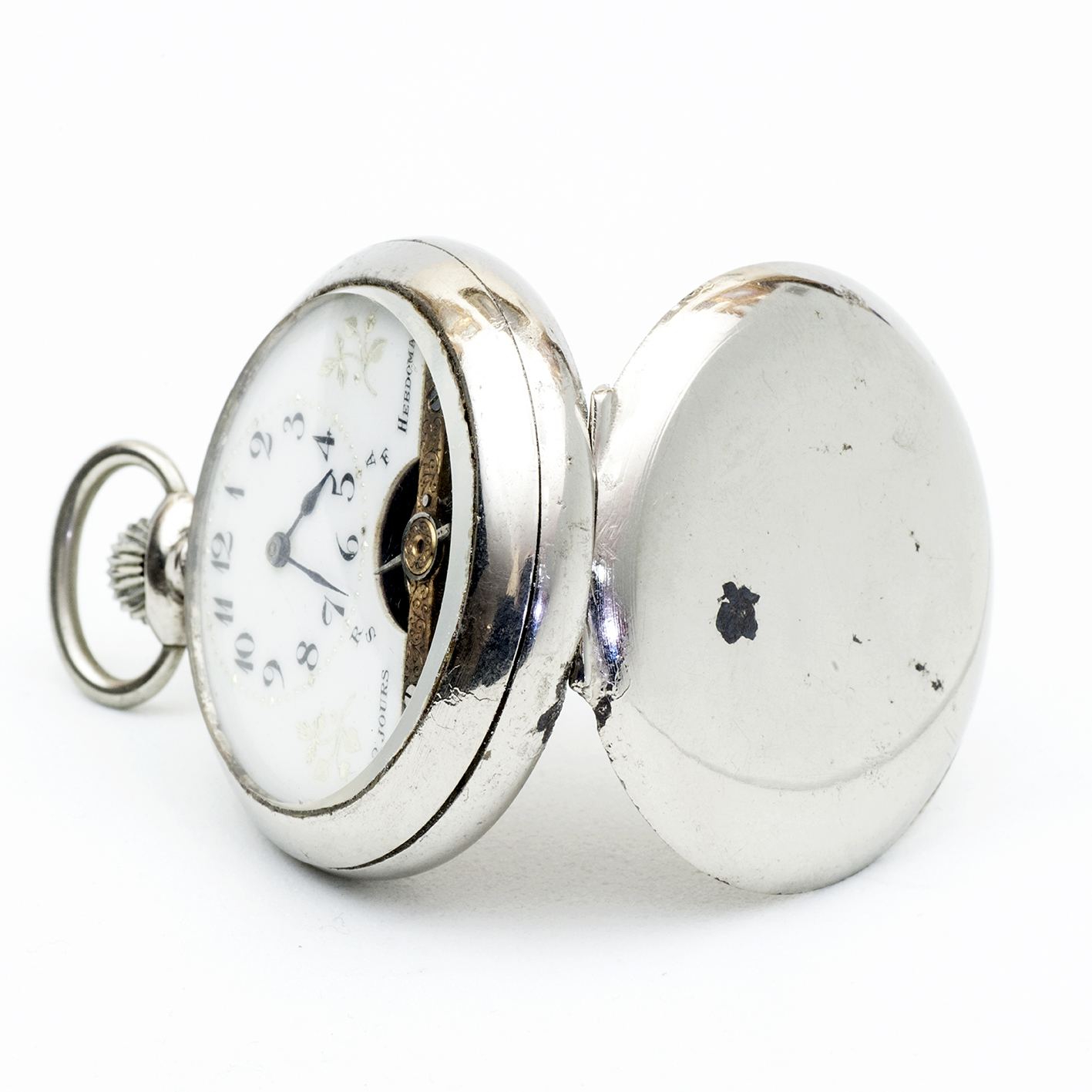 Hebdomas (Suiza). Reloj de Bolsillo lepine, remontoir, "Ocho Días Cuerda". Ca. 1910 Hebdomas (Suiza). Reloj de Bolsillo lepine, remontoir, "Ocho Días Cuerda". Ca. 1910