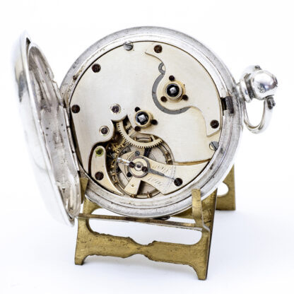 J.B. YABSLEY (Londres). Reloj inglés de bolsillo, lepine. Plata. Londres, año 1884.