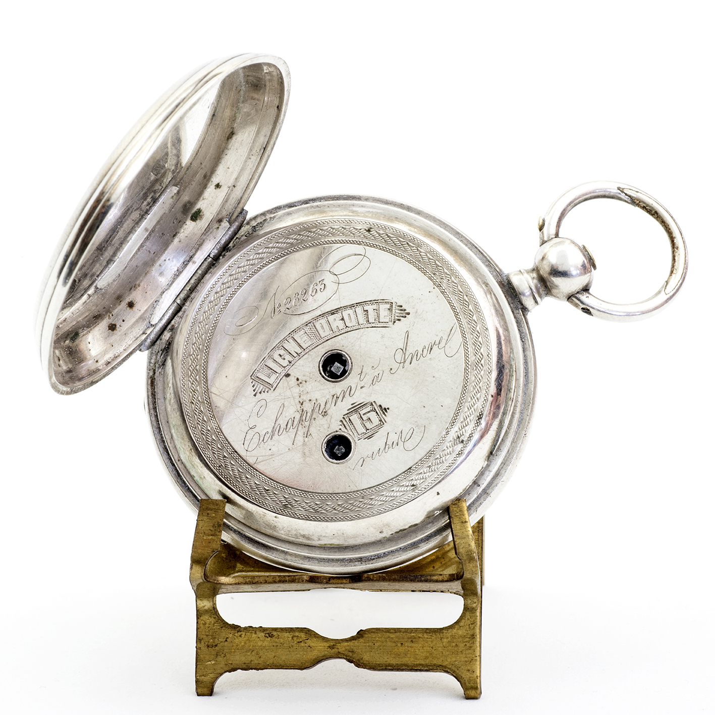 J.S. BAUDIER & Cíe. Geneve. Reloj suizo de bolsillo, saboneta. Plata. Suiza, ca. 1880. J.S. BAUDIER & Cíe. Geneve. Reloj suizo de bolsillo, saboneta. Plata. Suiza, ca. 1880.