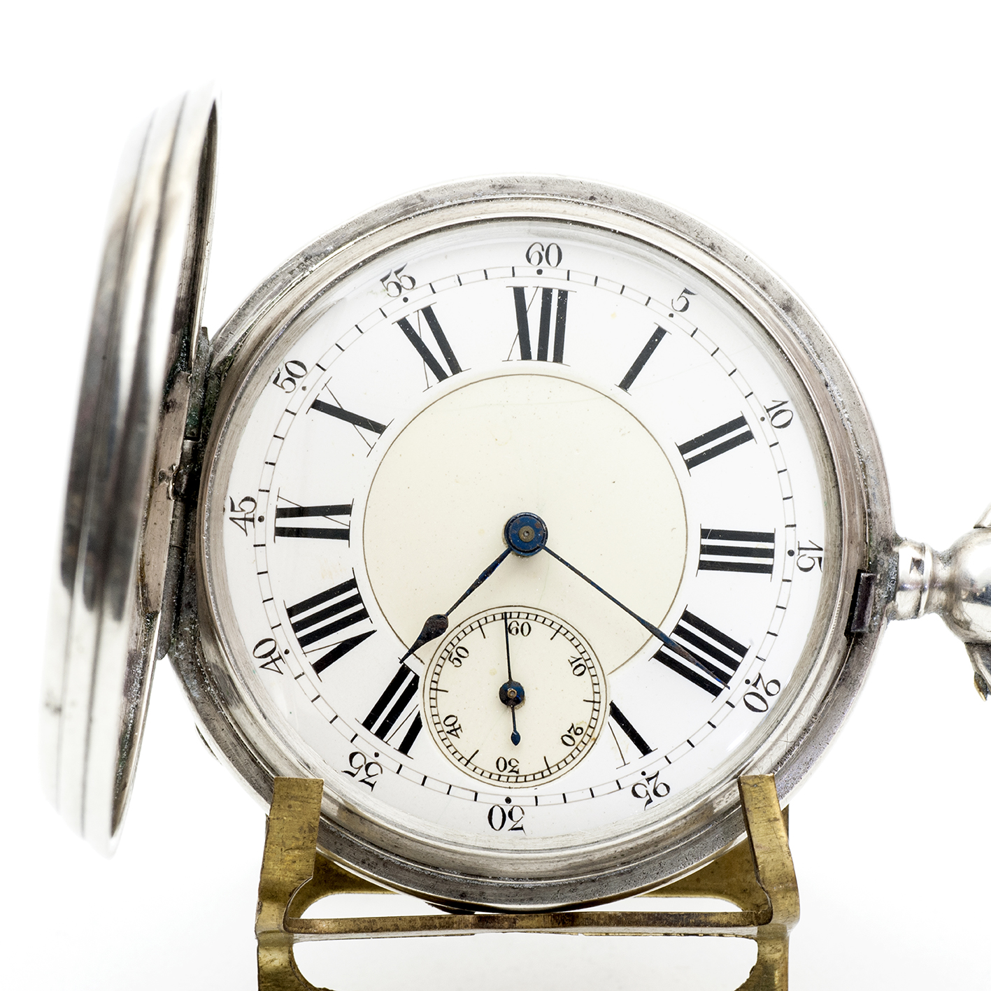 J.S. BAUDIER & Cíe. Geneve. Reloj suizo de bolsillo, saboneta. Plata. Suiza, ca. 1880. J.S. BAUDIER & Cíe. Geneve. Reloj suizo de bolsillo, saboneta. Plata. Suiza, ca. 1880.